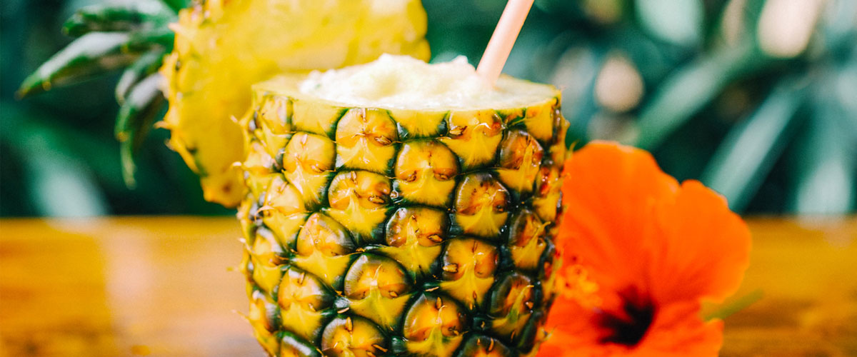 Tropical Drink in a Pineapple