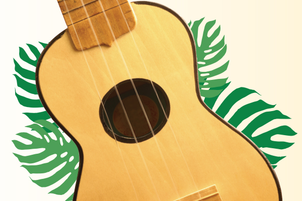 Ukulele and plants